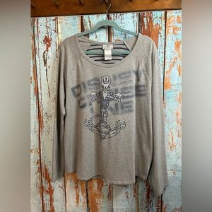 Disney Cruise Line Grey Graphic Lightweight Sweatshirt